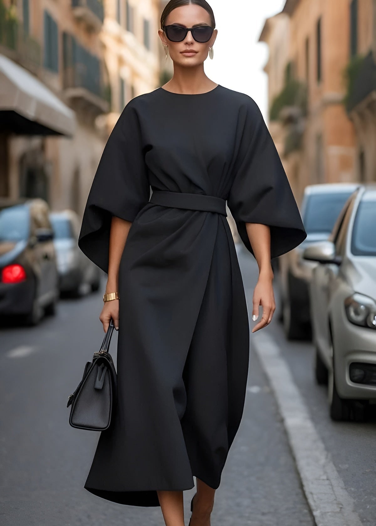 Qiyra Dress | Women's Autumn Balloon Sleeve Maxi Dress