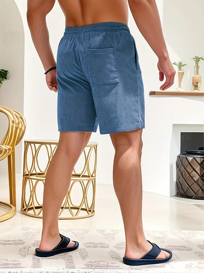 Andreas Corduroy Shorts | Men’s Loose-Fit Corduroy Shorts with Adjustable Drawstring Waist