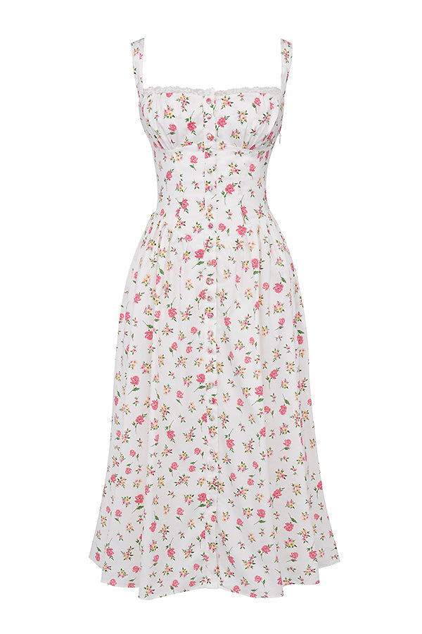 Bridget Sundress | Women’s Floral Print Midi Dress with Lightweight Flowy Fit