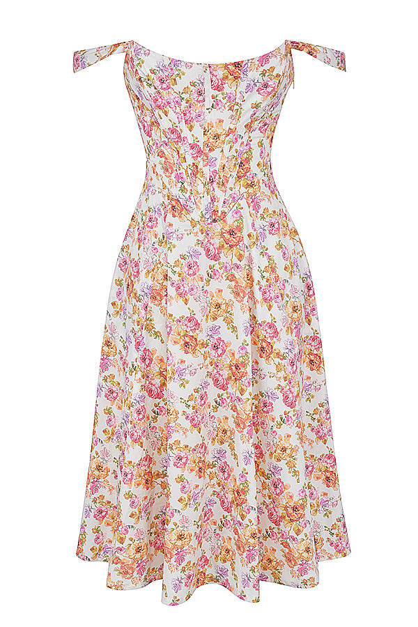 Bridget Sundress | Women’s Floral Print Midi Dress with Lightweight Flowy Fit