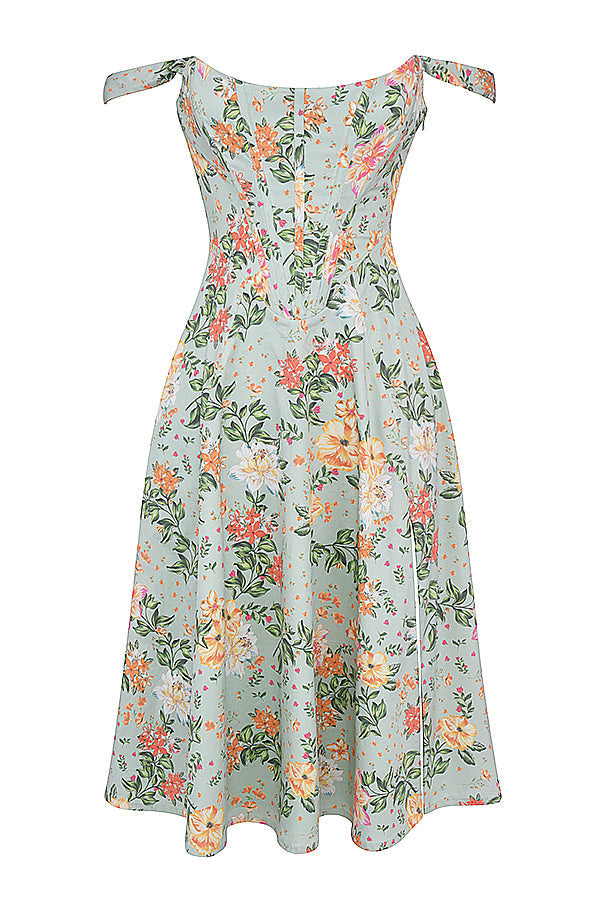 Bridget Sundress | Women’s Floral Print Midi Dress with Lightweight Flowy Fit