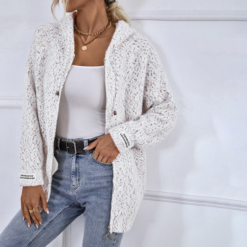 Odelette Cardigan | Women's Winter Casual Knitted Cardigan with Hood