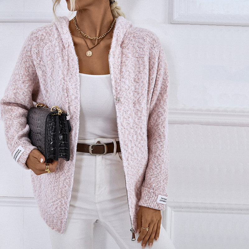 Odelette Cardigan | Women's Winter Casual Knitted Cardigan with Hood