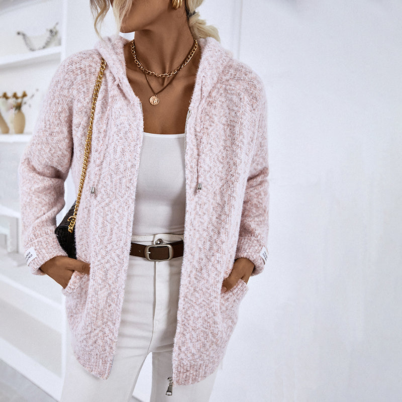 Odelette Cardigan | Women's Winter Casual Knitted Cardigan with Hood