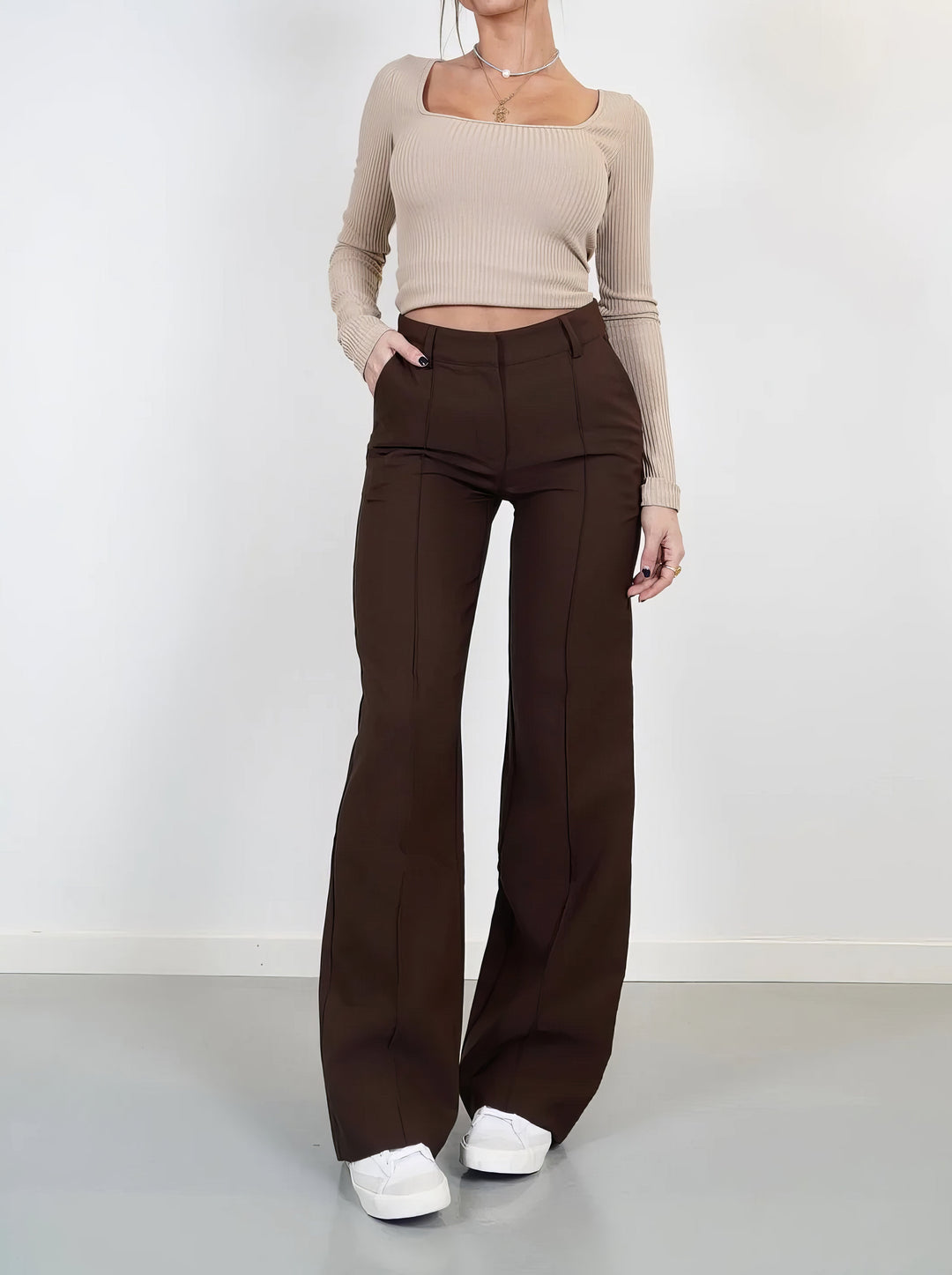 Wilhelmine Trousers | High-Waisted Wide Leg Pants