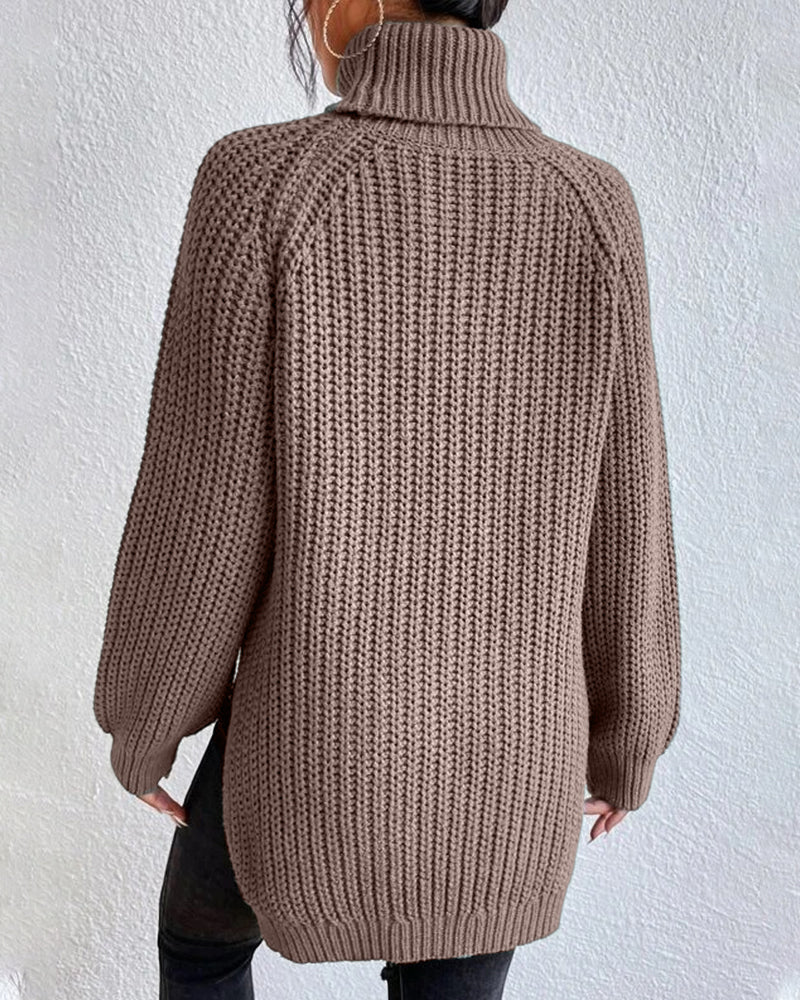 Qamila Jumper | Women's Autumn Knit Turtleneck with Relaxed Fit