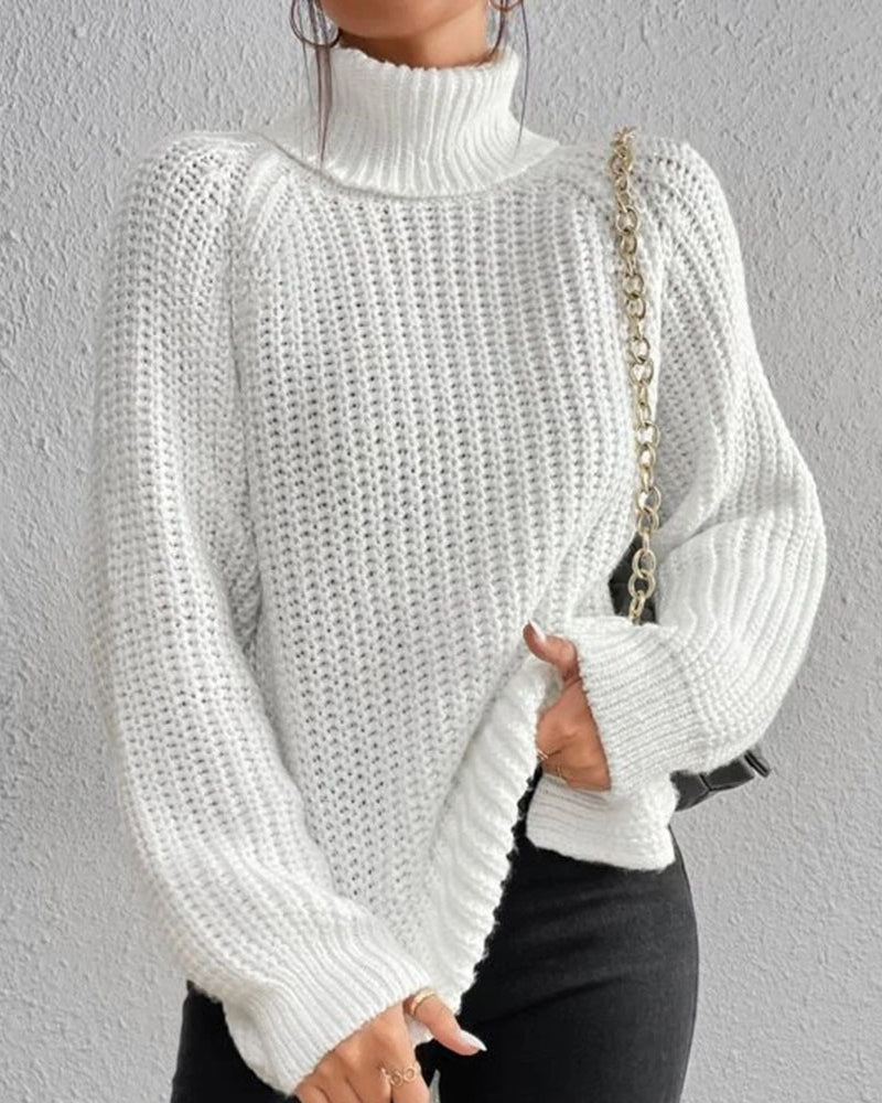 Qamila Jumper | Women's Autumn Knit Turtleneck with Relaxed Fit