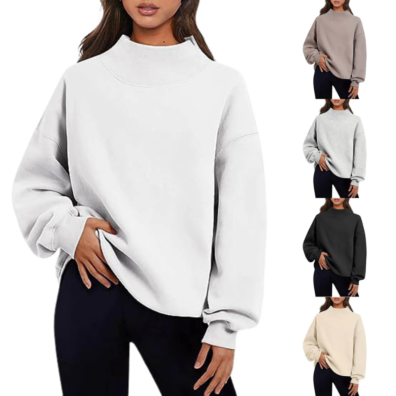 Francene Sweater Basic Loose Fit Long Sleeve Sweater