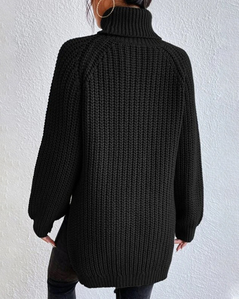 Qamila Jumper | Women's Autumn Knit Turtleneck with Relaxed Fit