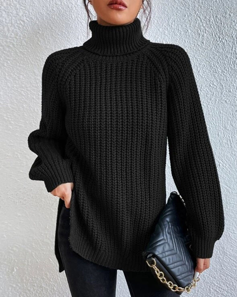 Qamila Jumper | Women's Autumn Knit Turtleneck with Relaxed Fit