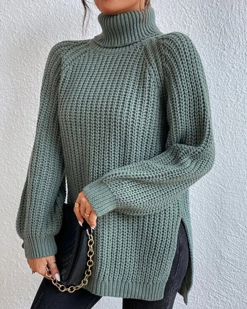 Qamila Jumper | Women's Autumn Knit Turtleneck with Relaxed Fit