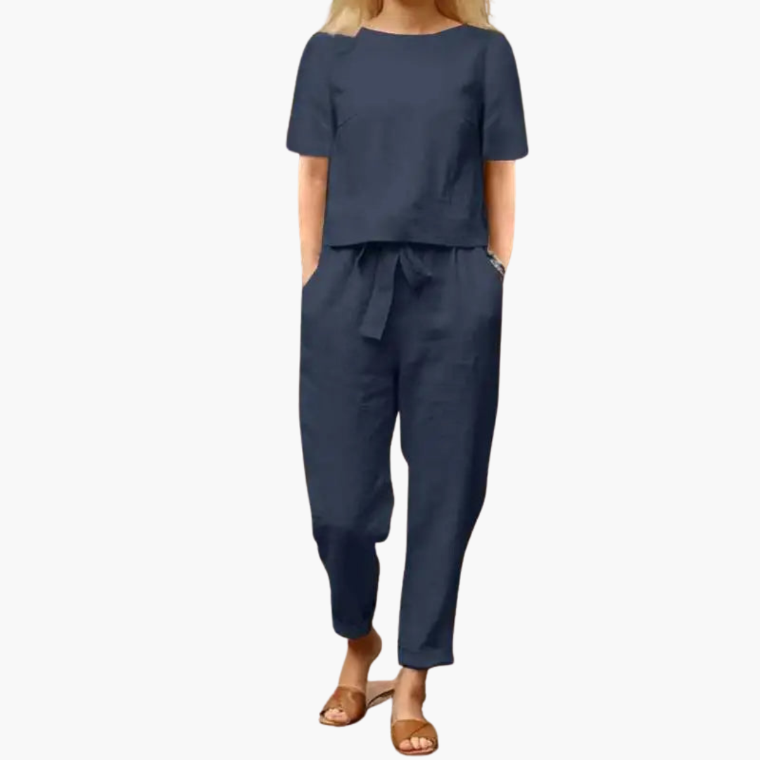 Zaylee Summer Set | Women’s Lightweight Two-Piece Outfit with Sleeveless Top and Trousers