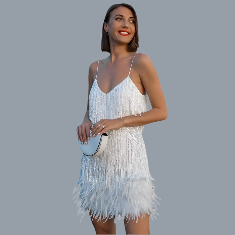 Barbara Dress | Sequin Mini Party Dress for Women with Thin Straps