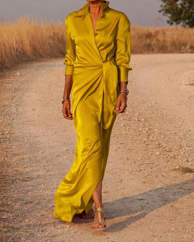 Adriana Silk Dress | Women’s Elegant Lightweight Silk Midi Dress