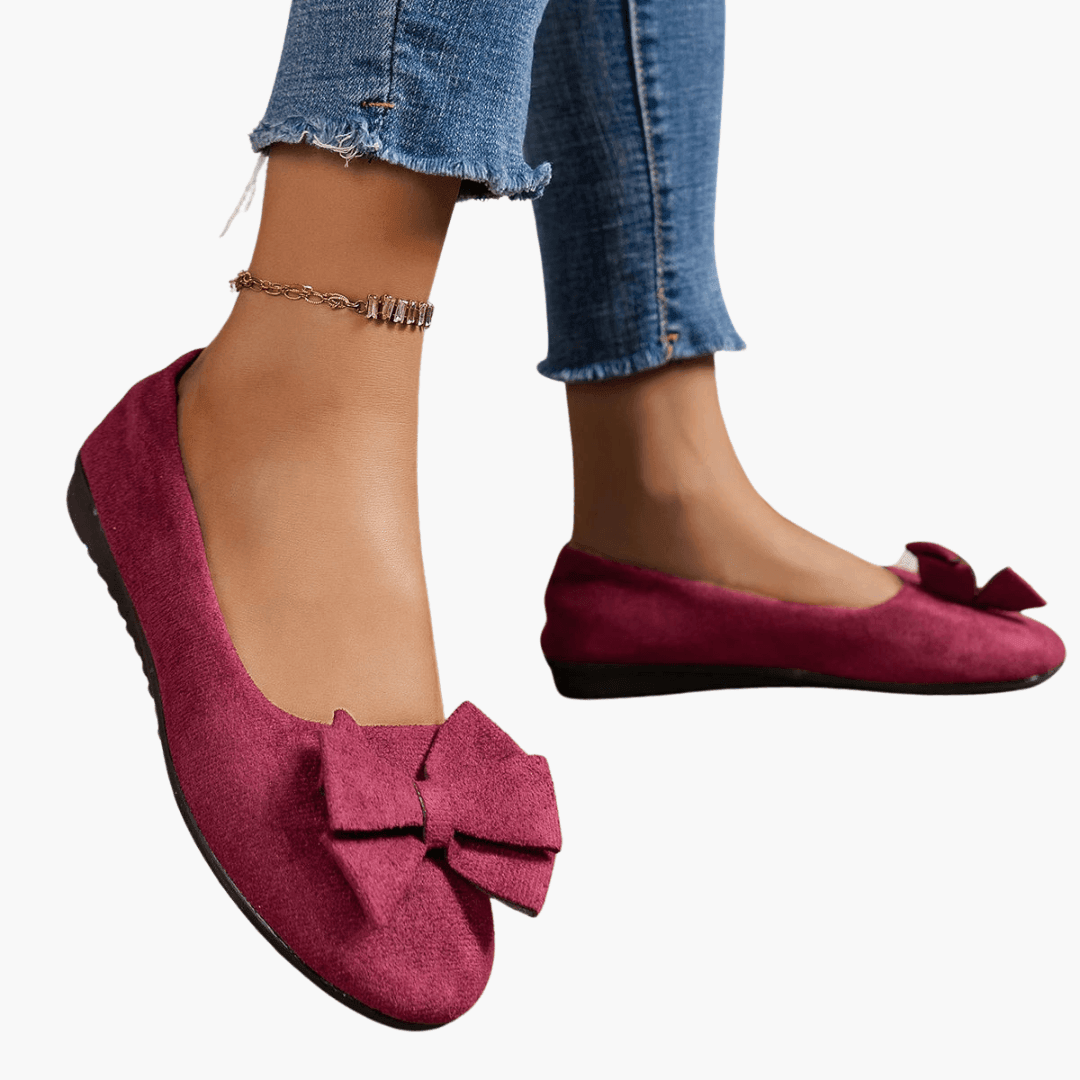 Aisha Loafers | Women’s Patent Slip-On Bow Loafers with Sleek Finish
