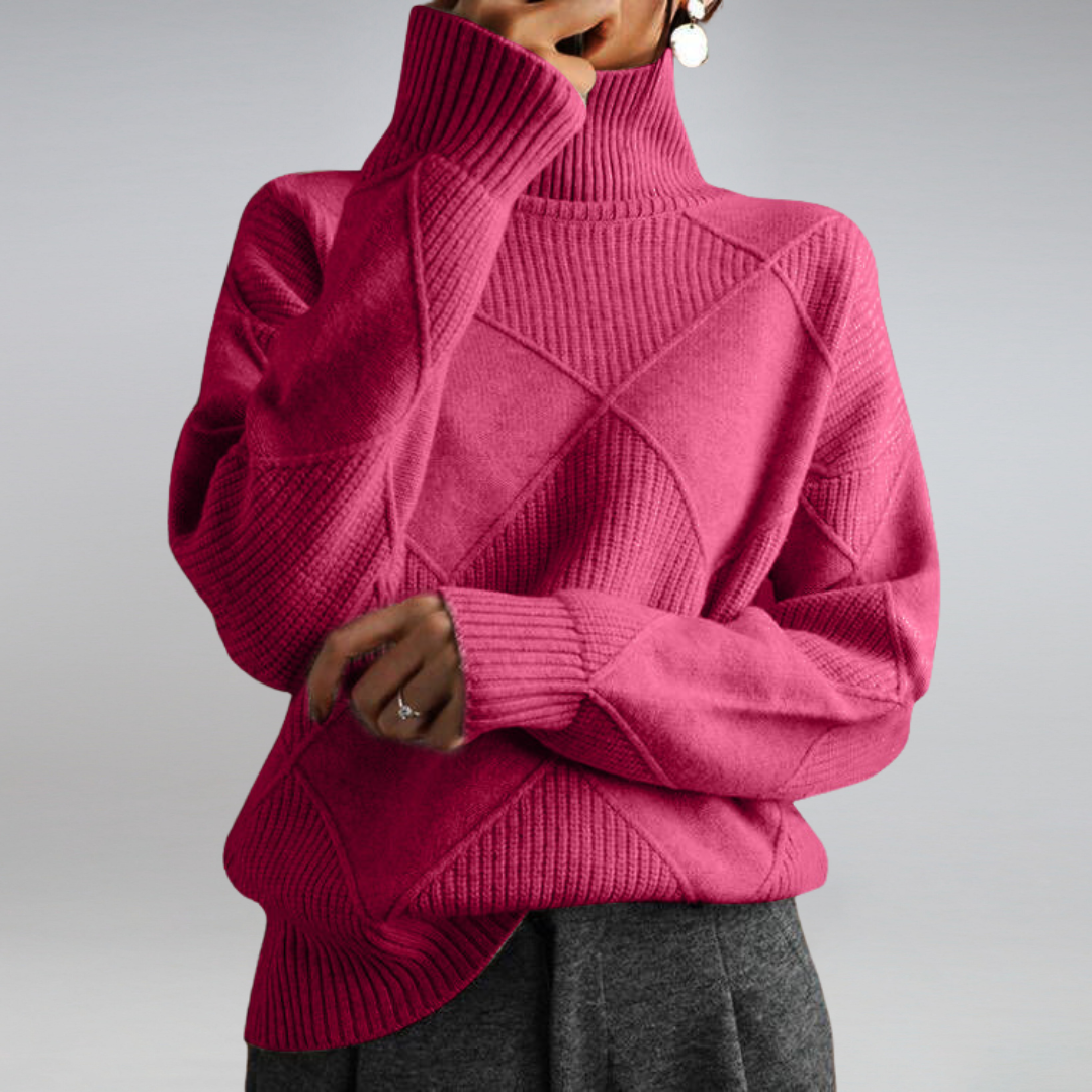 Filipa Women's Sweater | Cashmere Turtleneck Loose Fit Sweater