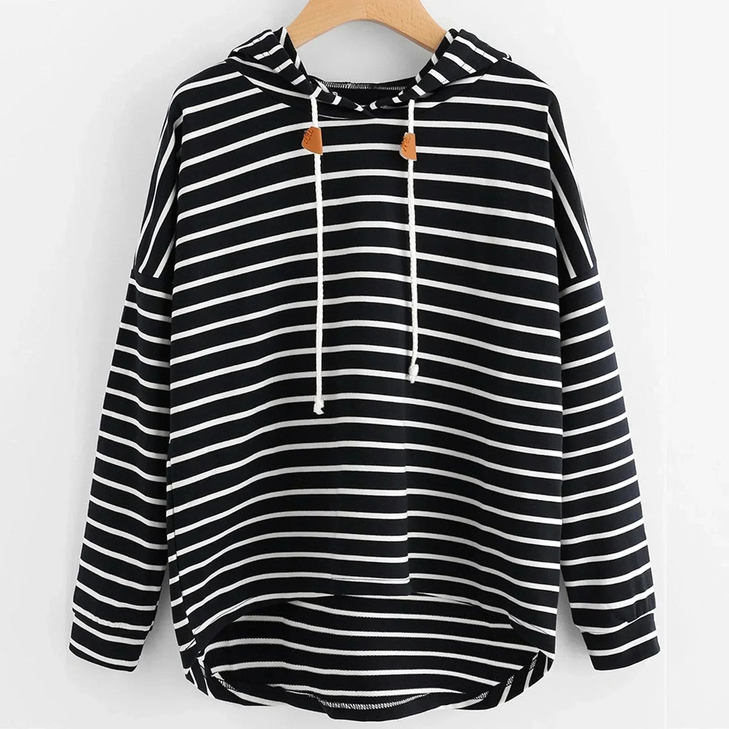 Romina Hoodie | Women’s Autumn Striped Long Sleeve Hooded Shirt