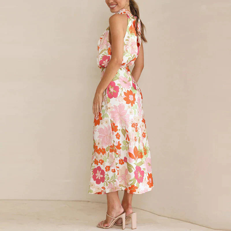 Yasmine Silk Dress | Elegant Midi Dress for Evening & Occasion Wear