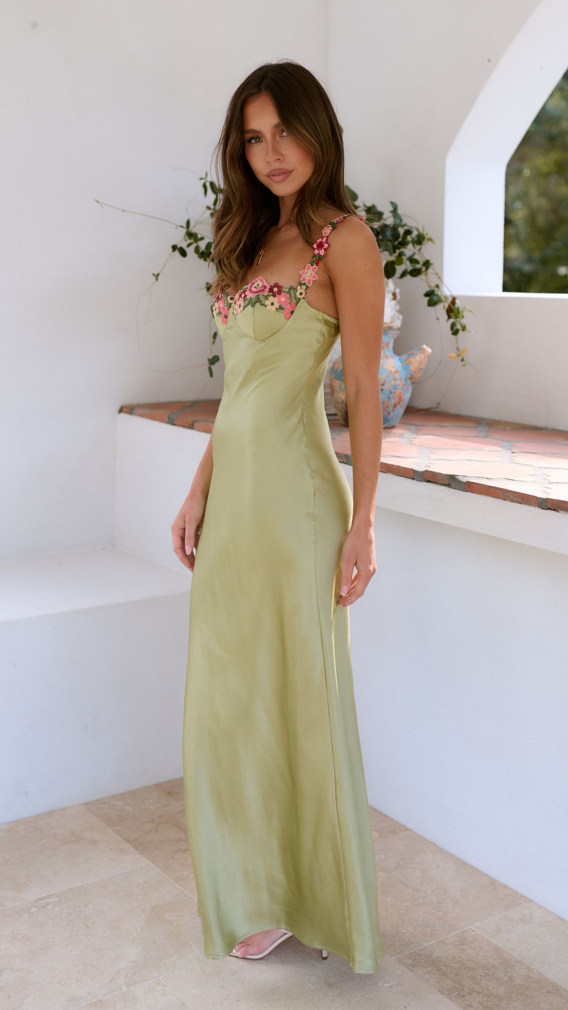 Yachna Maxi Dress | Women’s Embroidered Floral Maxi Dress with Soft Flowy Fit
