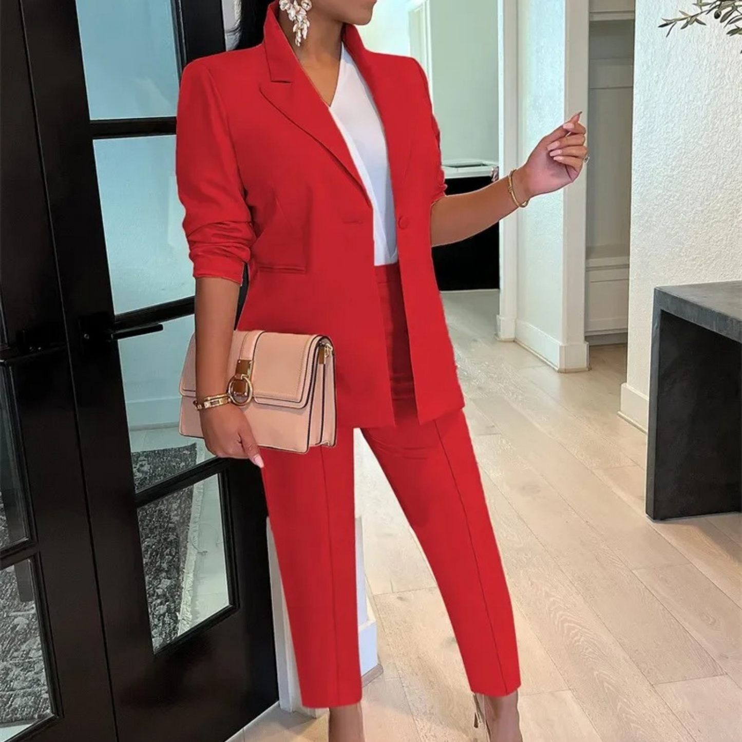 Yurika Suit Set | Women’s Matching Blazer and Trousers Set for Office