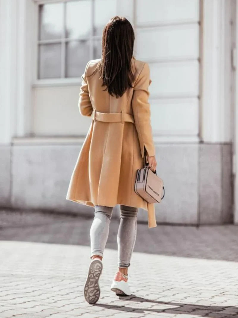 Rayah Trench Coat | Women's Autumn Classic Double-Breasted Trench Coat