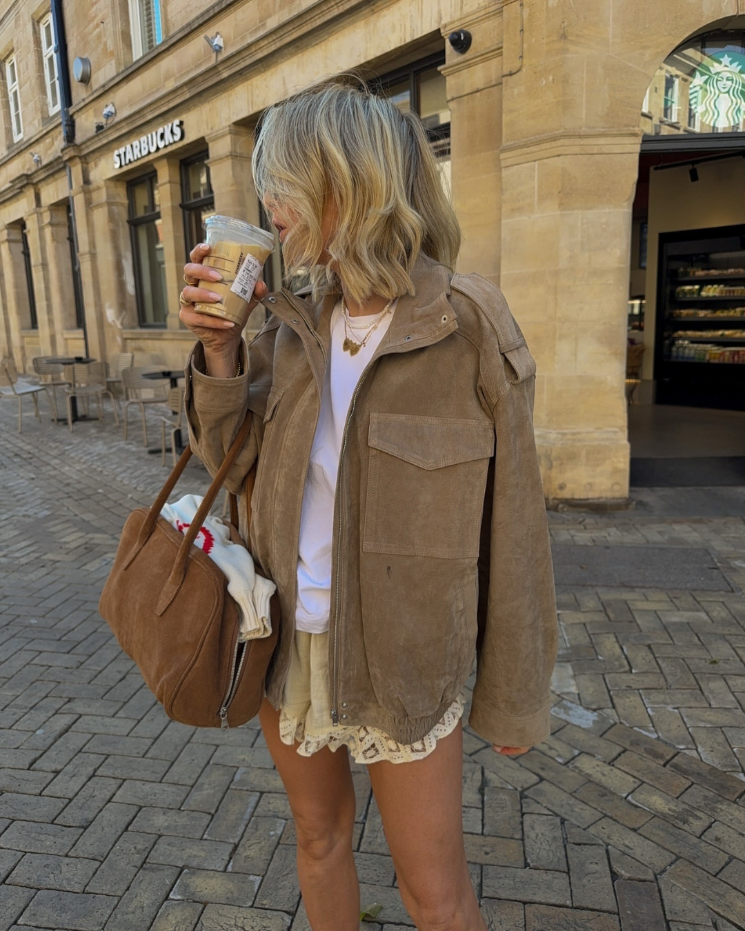 Rasma Jacket | Women's Autumn Khaki Suede Jacket