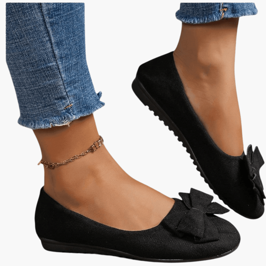 Aisha Loafers | Women’s Patent Slip-On Bow Loafers with Sleek Finish