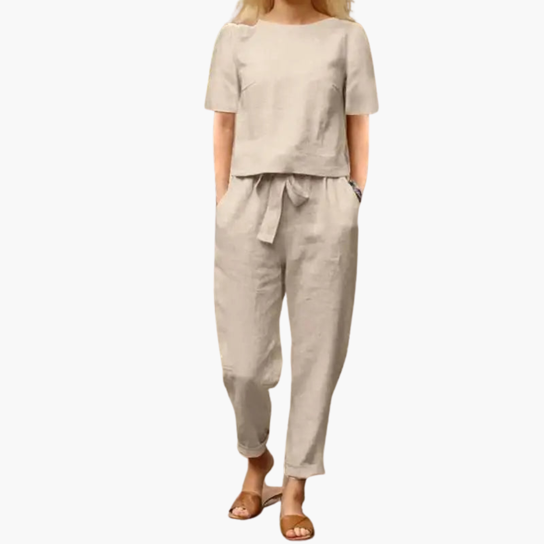 Zaylee Summer Set | Women’s Lightweight Two-Piece Outfit with Sleeveless Top and Trousers