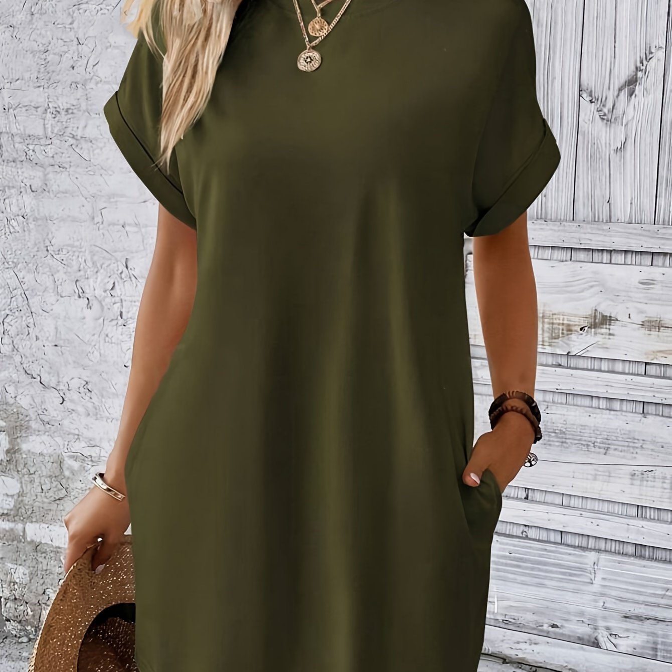 Bionika T-Shirt Dress | Casual Short-Sleeve Summer Dress with Pockets for Women