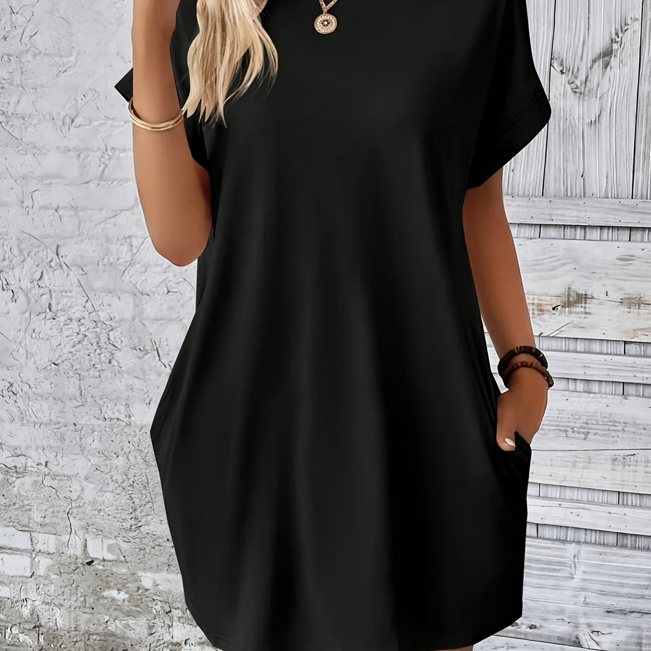 Bionika T-Shirt Dress | Casual Short-Sleeve Summer Dress with Pockets for Women