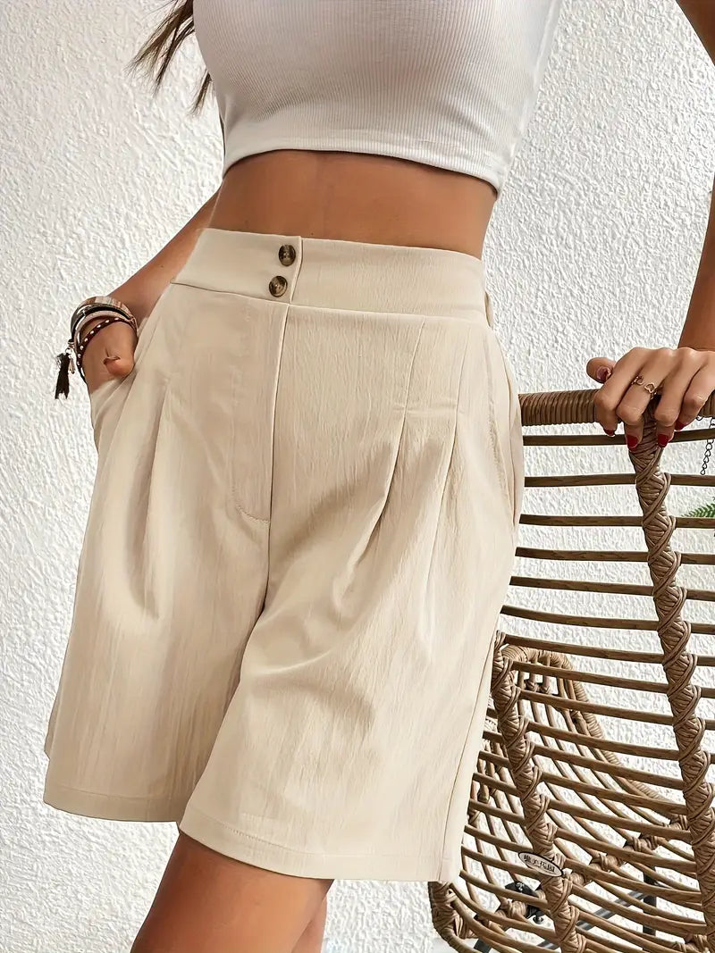 Cirelle High-Waisted Shorts | Pleated Wide-Leg Summer Shorts for Women