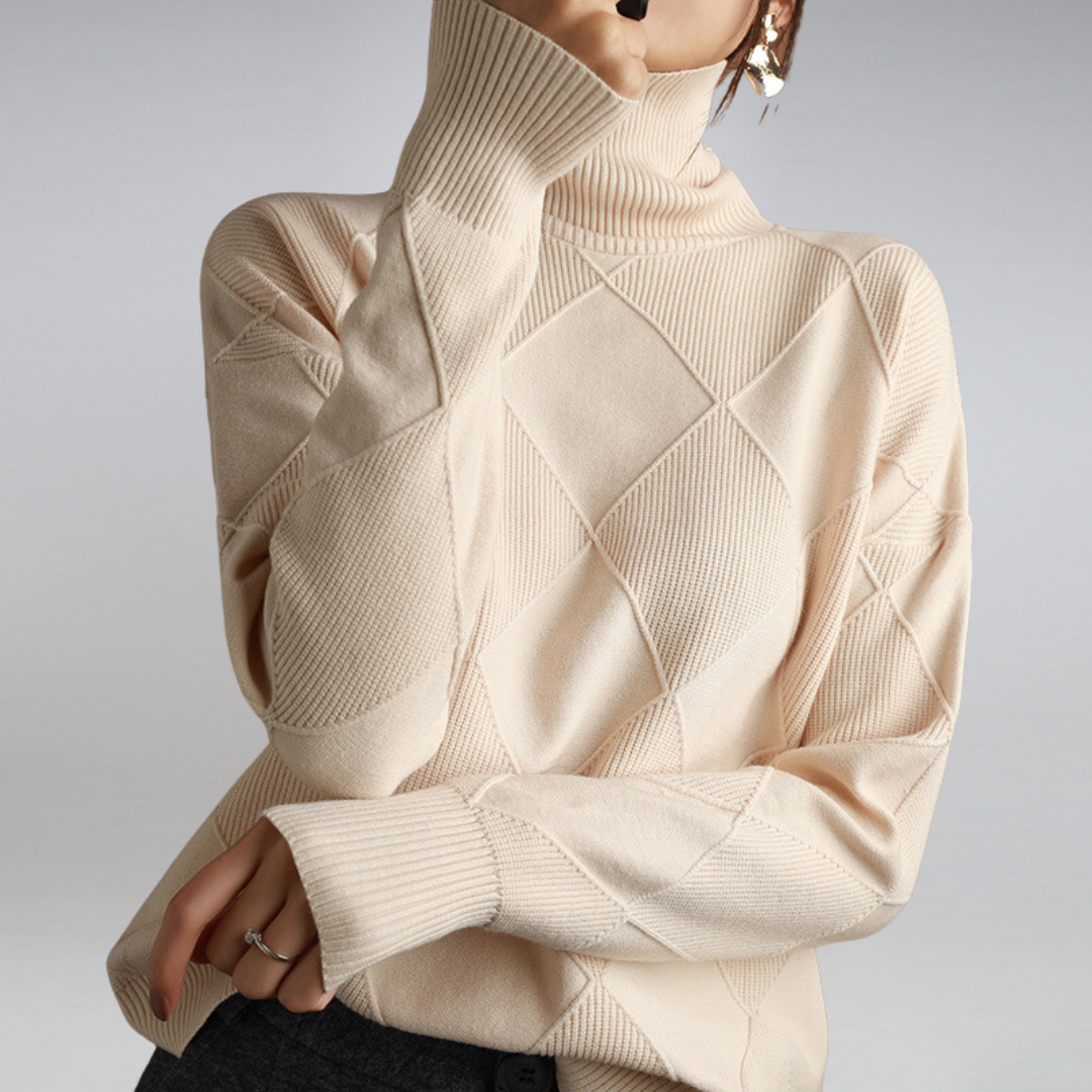 Filipa Women's Sweater | Cashmere Turtleneck Loose Fit Sweater