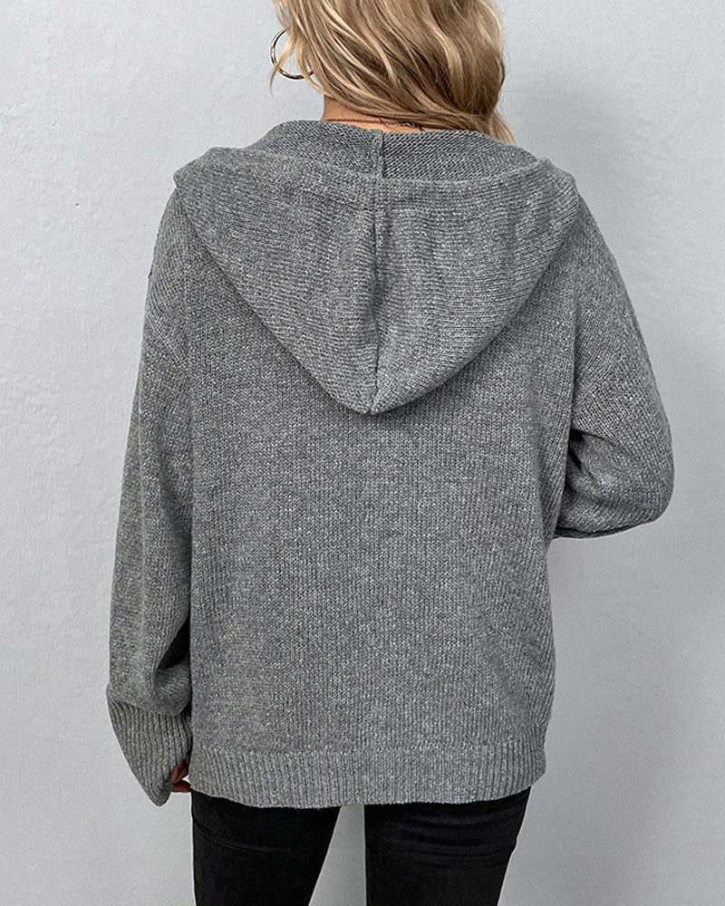 Dove Cardigan | Knitted Cardigan with Hood and Buttons