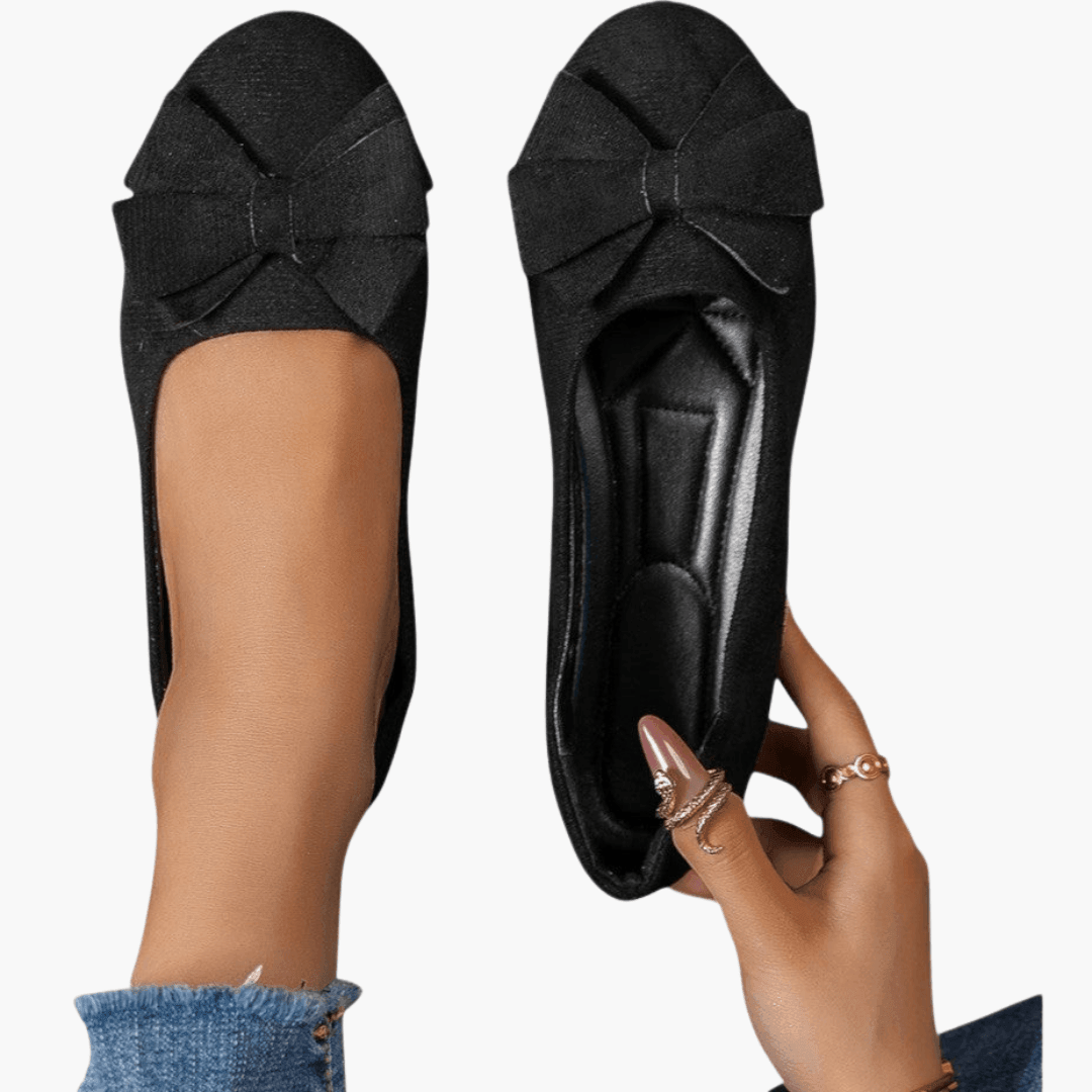 Aisha Loafers | Women’s Patent Slip-On Bow Loafers with Sleek Finish