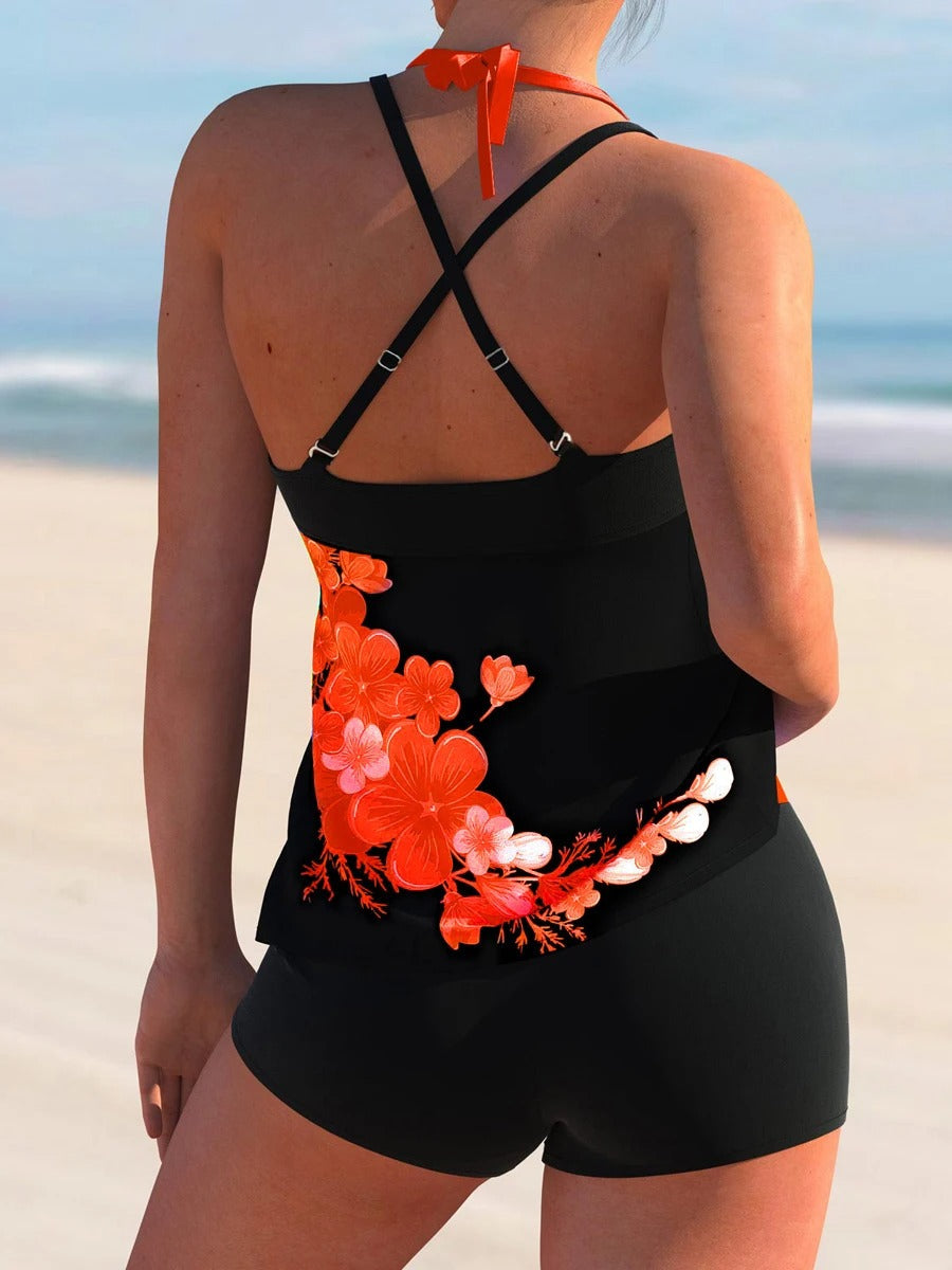 Drelia Tankini | Double-Strap Tankini Set with Unique Print and Flattering Fit