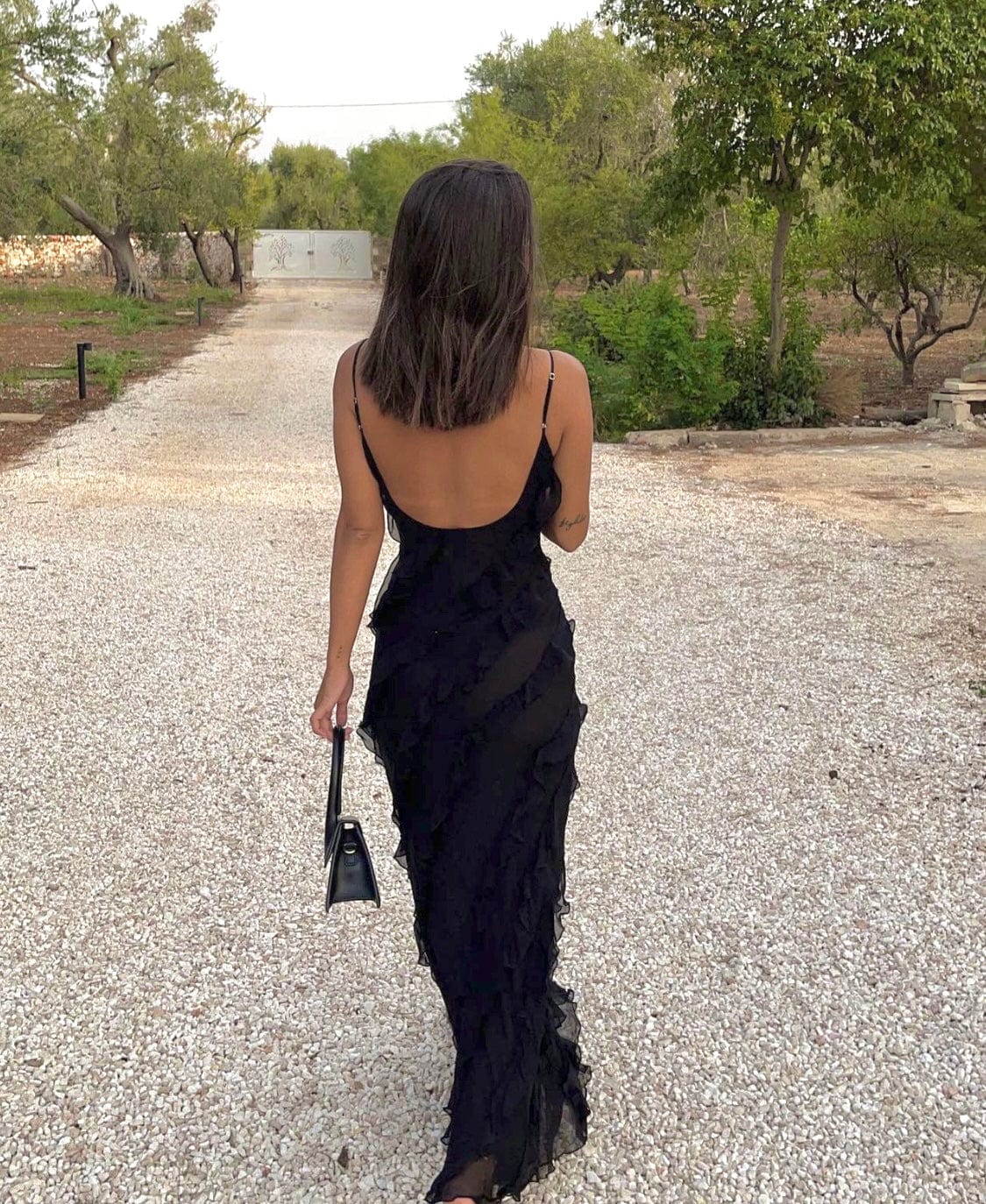 Ceylani Maxi Dress | Red Ruffle Textured Spaghetti Strap Maxi Dress