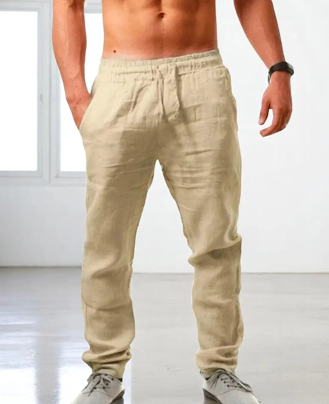 Fio Trousers | Men’s Cotton-Linen Summer Trousers with Relaxed Fit