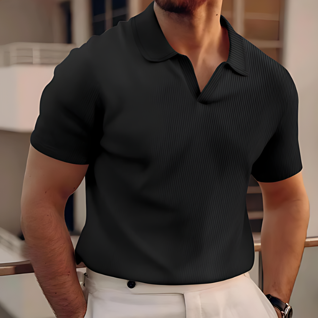 Fenix Polo | Men’s V-Neck Summer Polo Shirt with Short Sleeves