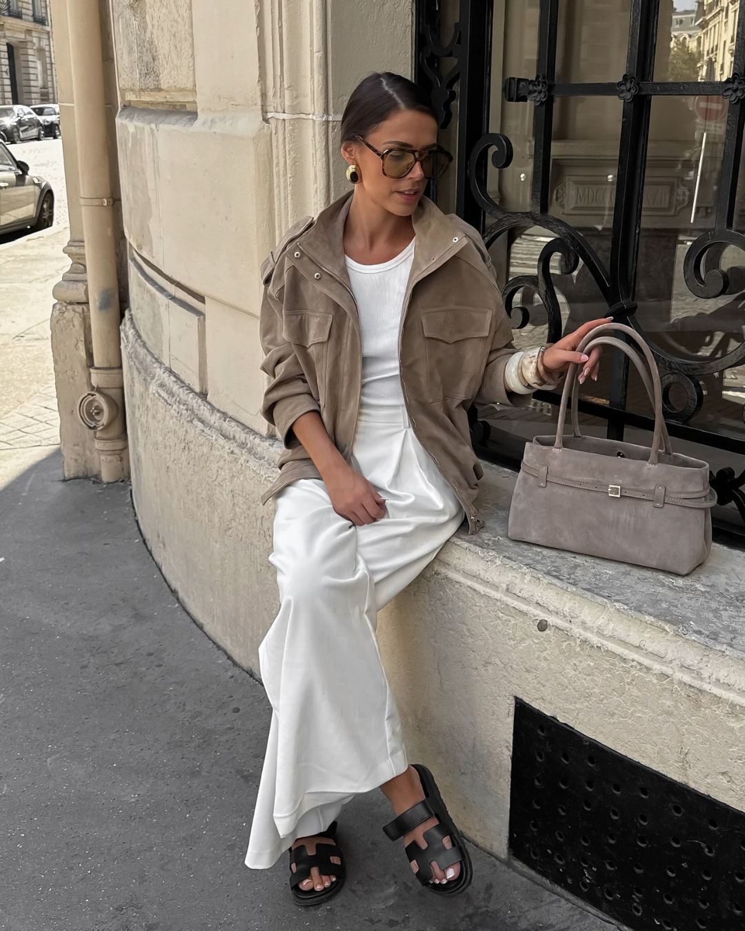 Rasma Jacket | Women's Autumn Khaki Suede Jacket
