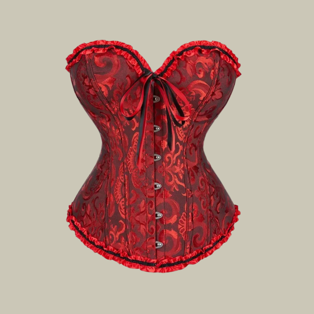 Bette Corset Top | Women’s Satin Corset with Romantic Details and Structured Fit