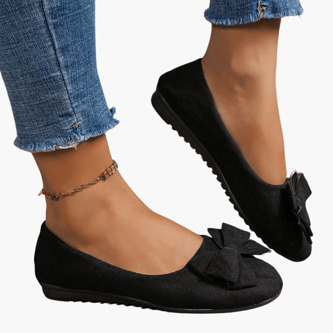 Aisha Loafers | Women’s Patent Slip-On Bow Loafers with Sleek Finish
