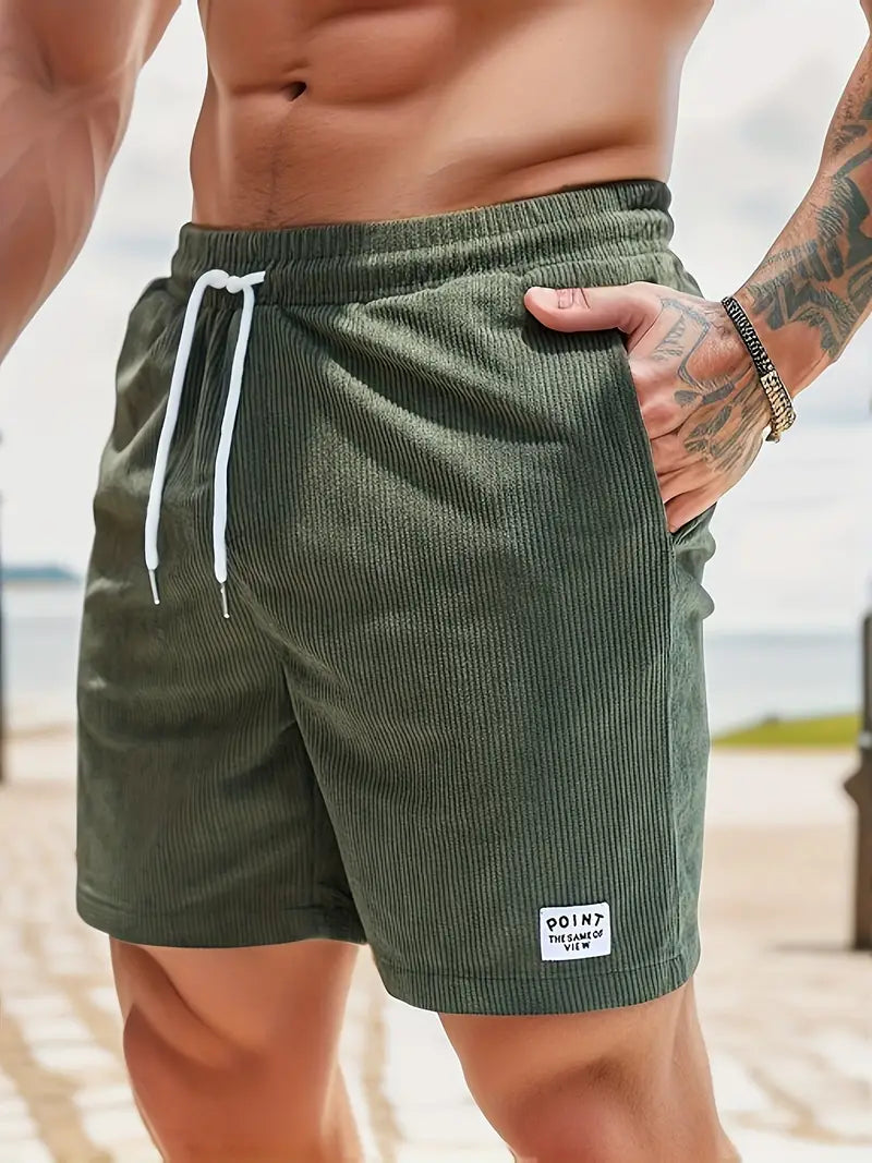 Andreas Corduroy Shorts | Men’s Loose-Fit Corduroy Shorts with Adjustable Drawstring Waist