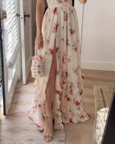 Yarina Midi Dress | Women’s Elegant Midi Dress with Flowy Skirt and Defined Waist