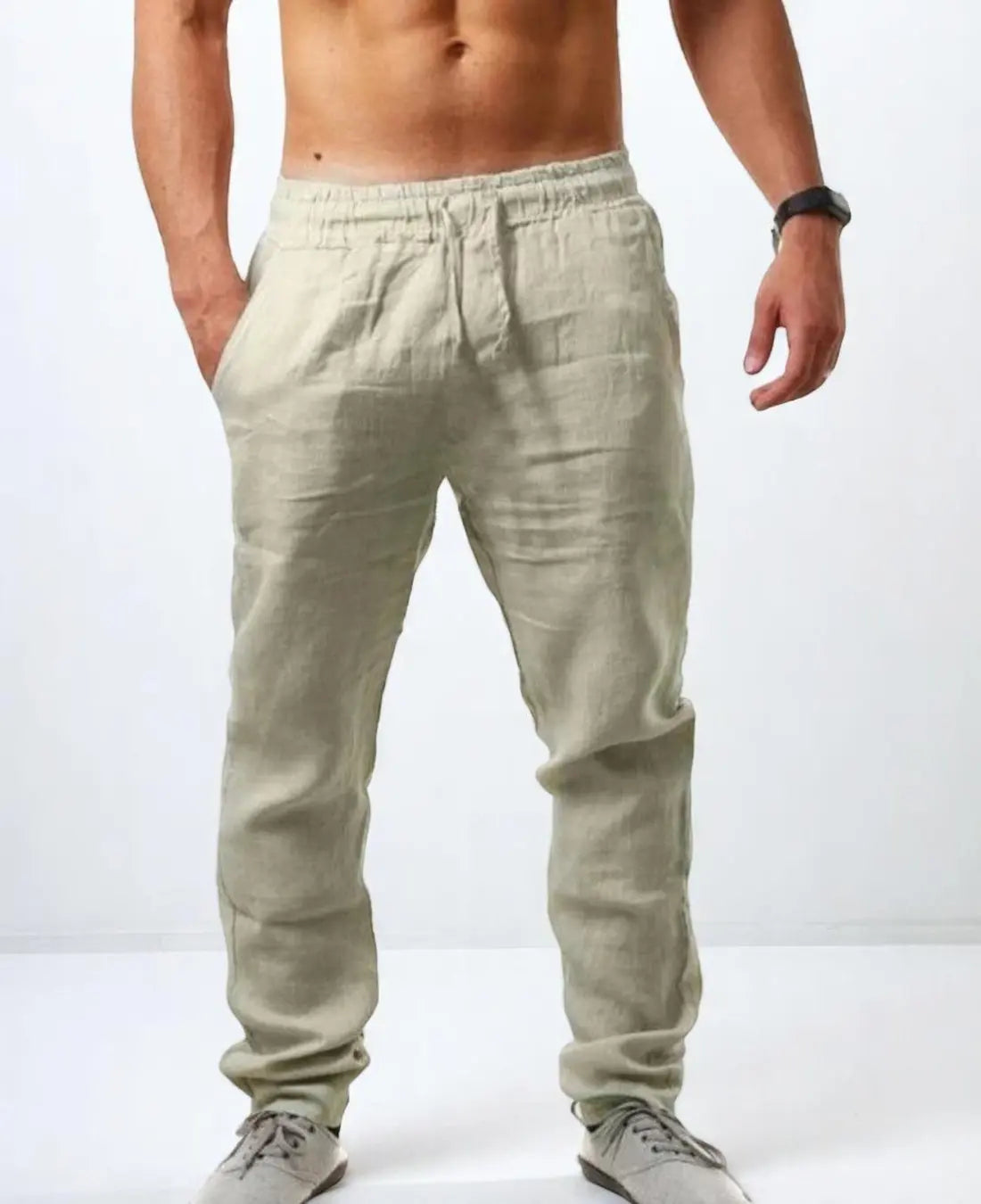 Fio Trousers | Men’s Cotton-Linen Summer Trousers with Relaxed Fit
