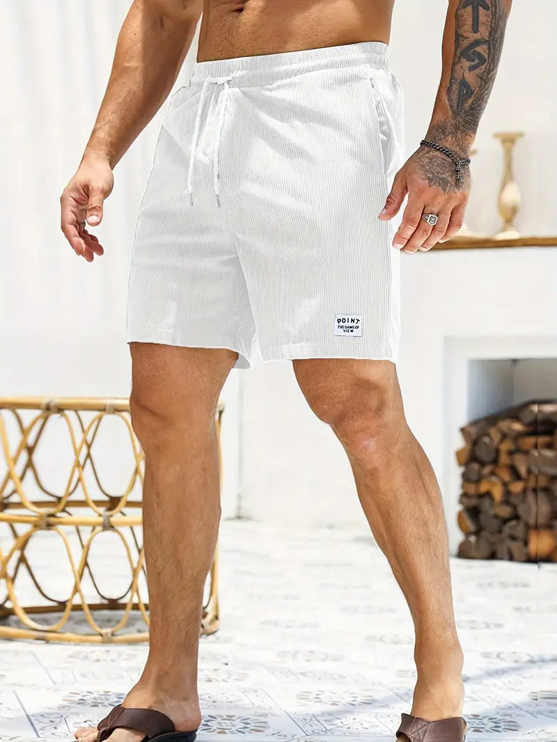 Andreas Corduroy Shorts | Men’s Loose-Fit Corduroy Shorts with Adjustable Drawstring Waist
