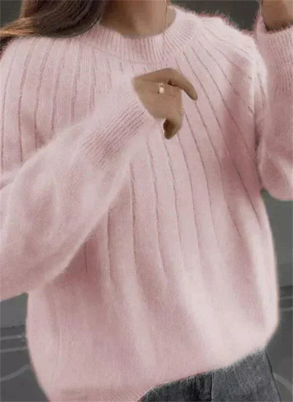 Giselle Sweater Fluffy Cashmere Knit Sweater Carro Moda UK