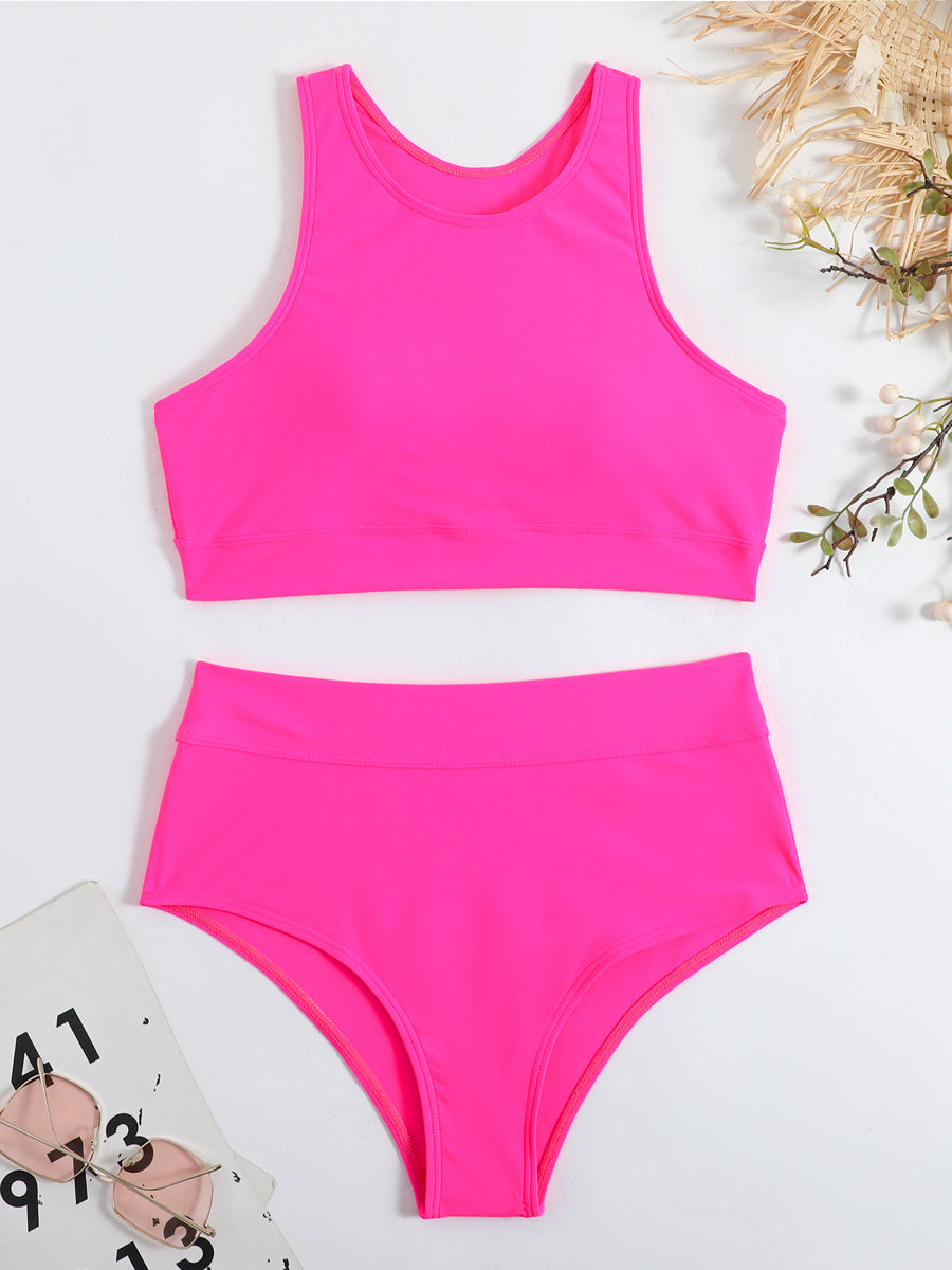 Darenya Bikini | High-Waist Two-Piece Bikini Set with Sporty Top and Flattering Fit