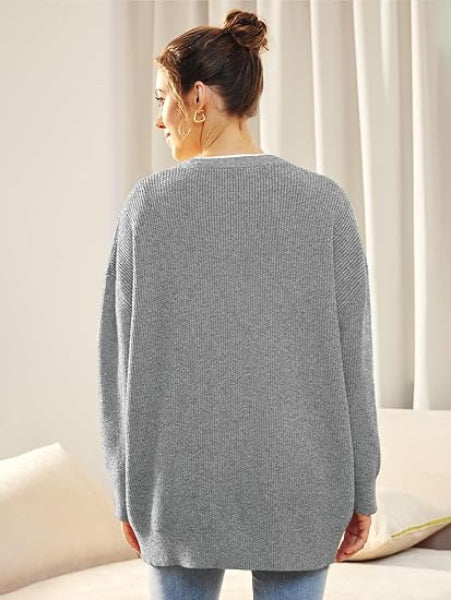 Parvinder Cardigan | Women's Autumn Oversized V-Neck Button Cardigan