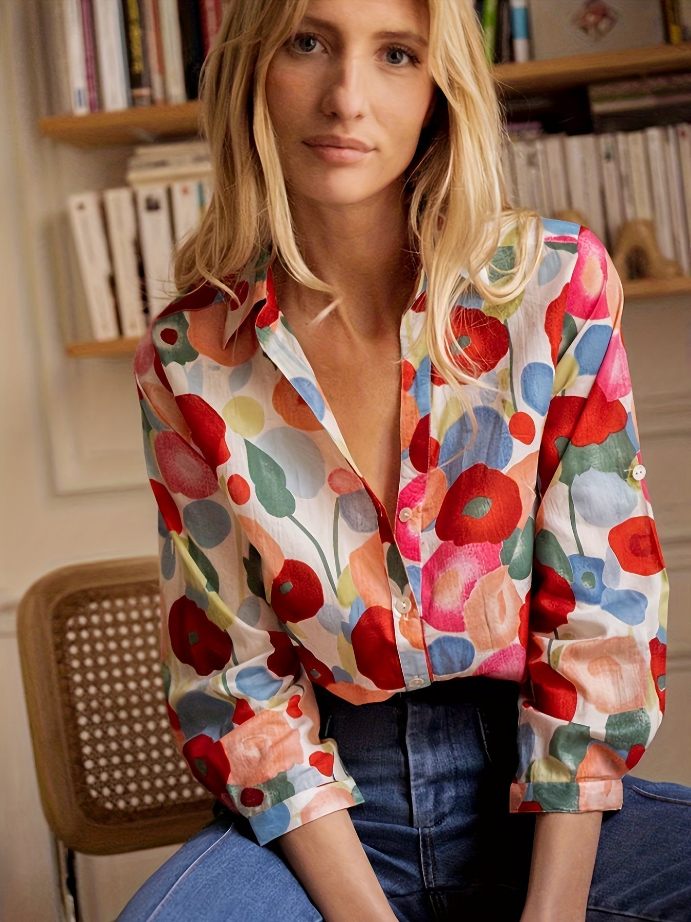 Udessa Blouse | Long-Sleeve Collared Blouse for Women