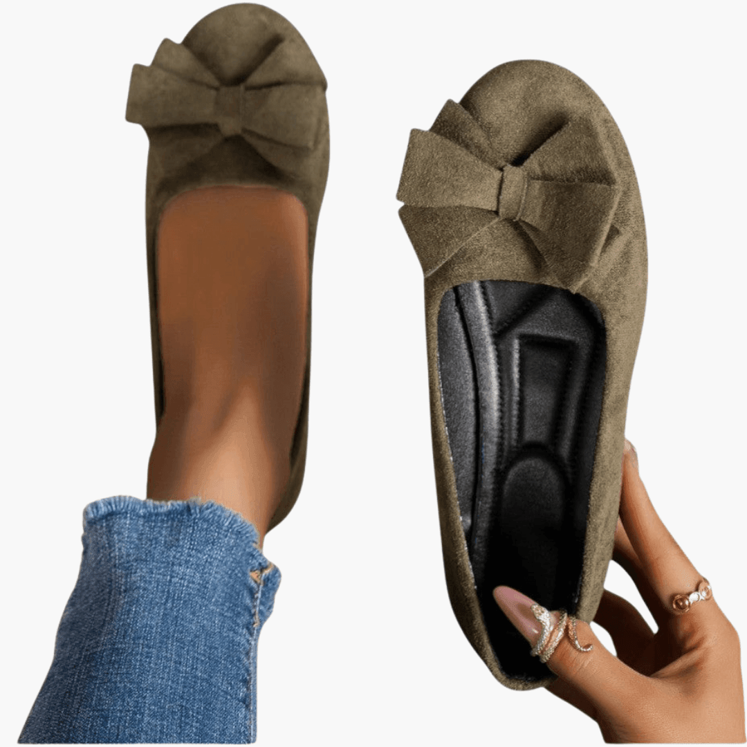 Aisha Loafers | Women’s Patent Slip-On Bow Loafers with Sleek Finish